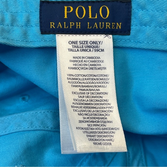 Polo Ralph Lauren Twill Signature Ball Cap - Turquoise - Picture 5 of 5